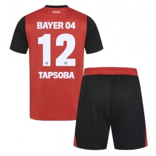 Bayer Leverkusen Edmond Tapsoba #12 Hemmaställ Barn 2024-25 Korta ärmar (+ Korta byxor)